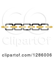 Clipart Of A Black And Gold Linked Chain Royalty Free Vector Illustration