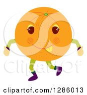 Happy Orange Character Giving Two Thumbs Up