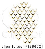 Clipart Of A Black And Gold Scaled Skin Design Royalty Free Vector Illustration