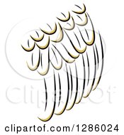 Poster, Art Print Of Black And Gold Feathered Wing Design