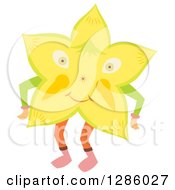 Happy Star Fruit Character