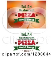 Clipart Of Text Pizza Designs 2 Royalty Free Vector Illustration