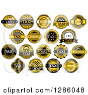 Poster, Art Print Of Yellow And Black Taxi Labels 4