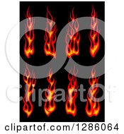 Poster, Art Print Of Red Flames Over Black