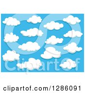 Poster, Art Print Of Blue Sky And Puffy White Clouds 5
