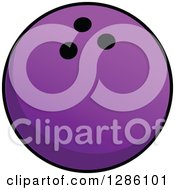 Clipart Of A Purple Bowling Ball Royalty Free Vector Illustration