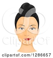 Clipart Of A Pre And Post View Of A Woman After Facial Cosmetic Surgery Royalty Free Vector Illustration by BNP Design Studio