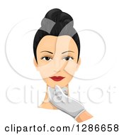 Clipart Of A Surgeons Hands Examining A Womans Face Before Surgery Royalty Free Vector Illustration by BNP Design Studio