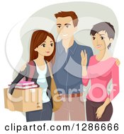 Poster, Art Print Of Happy Parents Sending Their Daughter Off To College