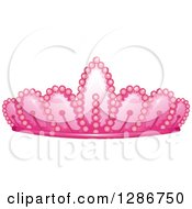Clipart Of A Pink Princess Crown With Pearls Royalty Free Vector Illustration by BNP Design Studio