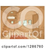 Poster, Art Print Of Small Wooden Home Interior With A Table