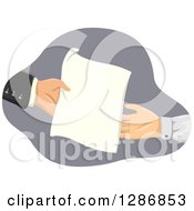 Poster, Art Print Of White Hands Exchanging A Document