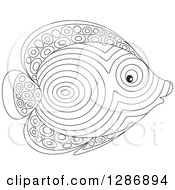 Poster, Art Print Of Black And White Patterned Marine Fish