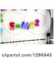 Clipart Of 3d Colorful Magnets Forming The Mass Energy Equivalence On A Refrigerator Royalty Free Illustration by stockillustrations