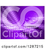 Clipart Of An Abstract Purple Geometric Background Made Of Triangles Royalty Free Vector Illustration