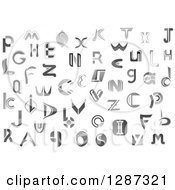 Clipart Of Colorful Abstract Alphabet Letters Royalty Free Vector Illustration