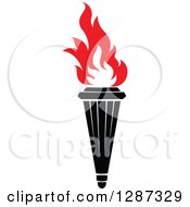 Poster, Art Print Of Black Torch With Red Flames 36