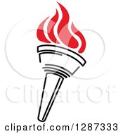Poster, Art Print Of Black Torch With Red Flames 39