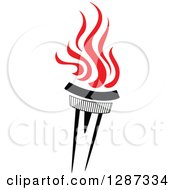 Poster, Art Print Of Black Torch With Red Flames 31