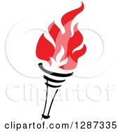 Poster, Art Print Of Black Torch With Red Flames 30