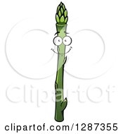 Clipart Of A Happy Asparagus Stalk Character Royalty Free Vector Illustration