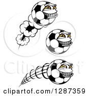 Poster, Art Print Of Grinning Soccer Ball Characters