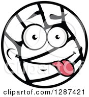 Clipart Of A Goofy Volleyball Character Royalty Free Vector Illustration