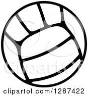 Clipart Of A Black And White Volleyball 2 Royalty Free Vector Illustration
