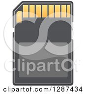 Clipart Of A Black And Gold Memory Card 2 Royalty Free Vector Illustration