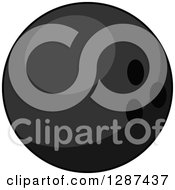 Clipart Of A Grayscale Bowling Ball Royalty Free Vector Illustration