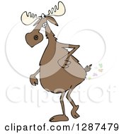 Poster, Art Print Of Moose Walking Upright And Farting