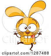 Poster, Art Print Of Cartoon Yellow Rabbit Making A Funny Face