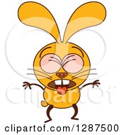 Cartoon Yellow Rabbit Puking