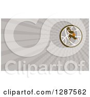 Clipart Of A Retro Basketball Player And Gray Rays Background Or Business Card Design Royalty Free Illustration