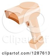 Clipart Of A Bar Code Scanner Reader Gun Royalty Free Vector Illustration by patrimonio