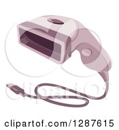 Clipart Of A Bar Code Scanner Reader Gun With A Usb Cable Royalty Free Vector Illustration