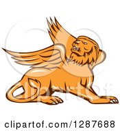 Poster, Art Print Of Resting Griffin Winged Lion