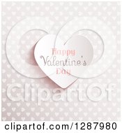 Poster, Art Print Of 3d Happy Valentines Day Text Heart Over A Pattern