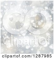 Poster, Art Print Of Background Of Flares And Valentine Heart Bokeh