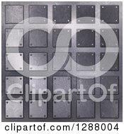 Poster, Art Print Of 3d Background Of Metal Squares