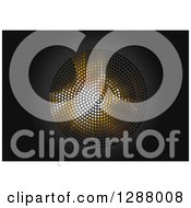 Clipart Of A 3d Radial Metal Grill On Black Royalty Free Illustration