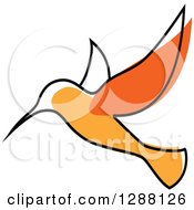 Poster, Art Print Of Sketched Orange Hummingbird