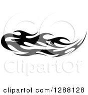 Clipart Of A Horizontal Black And White Flames Design Element Royalty Free Vector Illustration by Vector Tradition SM