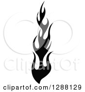 Clipart Of A Vertical Black And White Flames Design Element 2 Royalty Free Vector Illustration