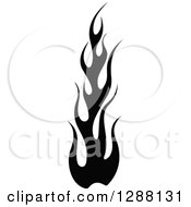 Clipart Of A Vertical Black And White Flames Design Element 4 Royalty Free Vector Illustration