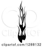 Clipart Of A Vertical Black And White Flames Design Element 5 Royalty Free Vector Illustration