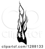 Clipart Of A Vertical Black And White Flames Design Element 6 Royalty Free Vector Illustration by Vector Tradition SM