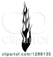 Poster, Art Print Of Vertical Black And White Flames Design Element 8