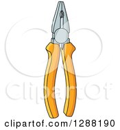 Poster, Art Print Of Pair Of Orange Pliers