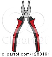 Poster, Art Print Of Pair Of Black And Red Pliers